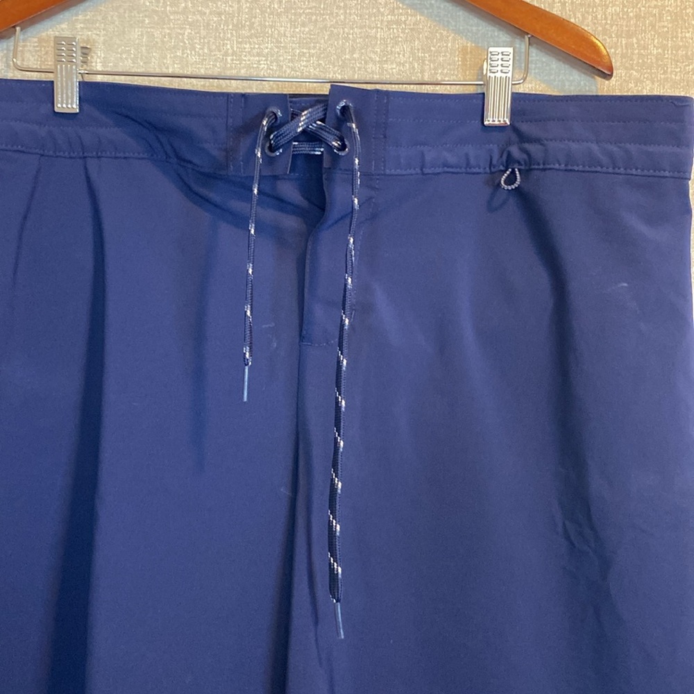 Lands End Navy Long Leg Swim Shorts - Picture 4 of 9